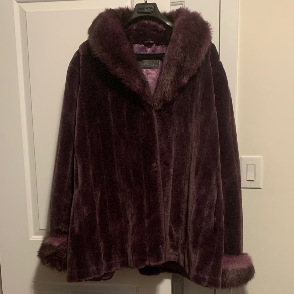 Olympia Purple 3X Fur Coat